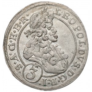 Schlesien under Habsburgs, Leopold I, 3 kreuzer 1698, Brieg