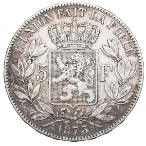 Belgie, 5 franků 1873