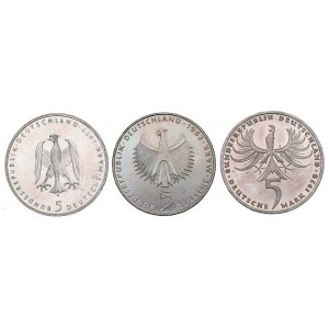 Germany, Lot of 5 marks 1977-82