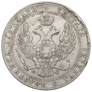 Ruské dělení, Mikuláš I., 3/4 rublu=5 zlatých 1837 MW, Varšava