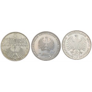 Deutschland, Satz von 5 Mark 1952-81