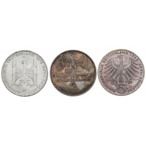 Germany, Lot of 5 marks 1971-78