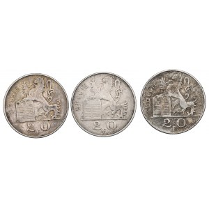 Belgicko, sada 20 frankov 1949-53