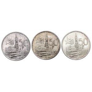 Belgium, Lot of 50 francs 1958
