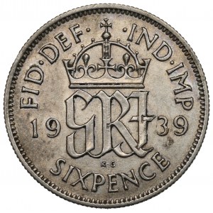 Vereinigtes Königreich, 6 Pence 1939
