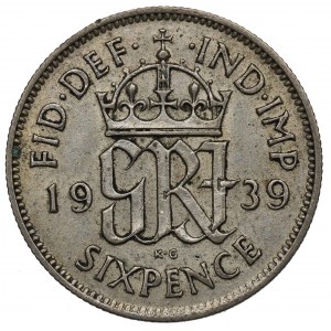 Great Britain, 6 pence 1939