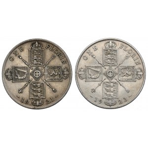 UK, Lot of florin 1921-23