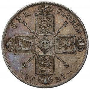 UK, Florin 1921