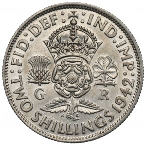 UK, 2 shillings 1942
