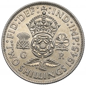 Spojené kráľovstvo, 2 šilingy 1945