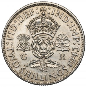 UK, 2 shillings 1943