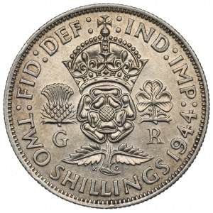 UK, 2 shillings 1944