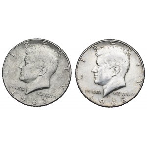 USA, Zestaw 1/2 dolara 1967-68