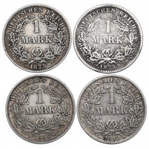 Germany, Lot of 1 mark 1875-1910