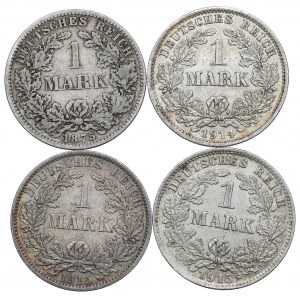 Německo, sada 1 značky 1875-1915