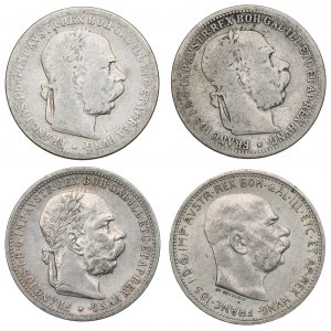 Rakúsko, sada 1 koruny 1894-1914