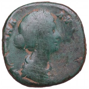 Roman Empire, Faustina minor, Sestertius