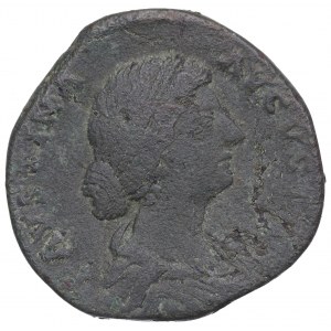 Roman Empire, Faustina minor, Sestertius