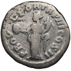 Römisches Reich, Lucius Verus, Denarius - PROV DEOR TR P III COS II