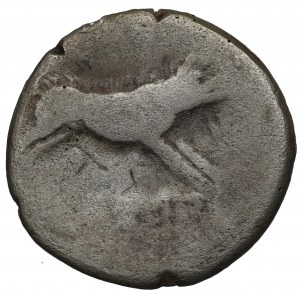 Römische Republik, M. Volteius, Denar - das ehrimantinische Wildschwein