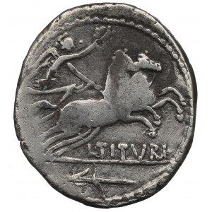 Römische Republik, L. Tituri, L.f Sabinus (89 v. Chr.) Denarius