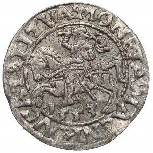 Sigismund II Augustus, Halbpfennig 1553, Wilna - Seltenheit LI/LITVA