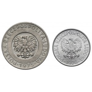 PRL, Zestaw 50 groszy 1976 i 20 złotych 1973