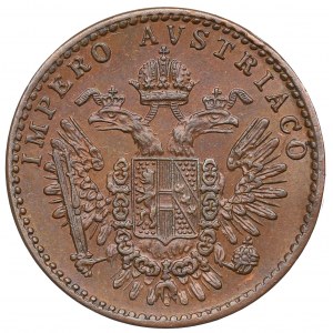 Itálie, Lombardské knížectví a Benátky, 3 centesimi 1852