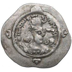 Sassaniden, Hormizd IV,, Drachme, Jahr 3(?), Schwul