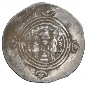 Sasanidé, Chusro II, drachma 15(?) rok, Fars