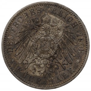 Německo, Prusko, 5 značek 1903