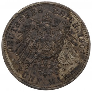 Německo, Prusko, 5 značek 1907
