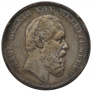 Germany, Wuerttemberg, 5 mark 1875