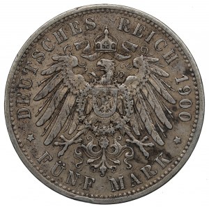 Germany, Preussen, 5 mark 1900