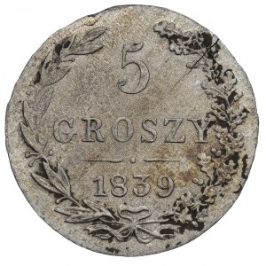 Zabór rosyjski, Mikołaj I, 5 groszy 1839