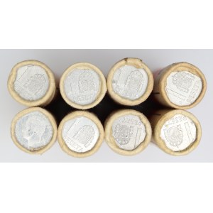 Španělsko, sada mincovních svitků 1 peseta 1982-86