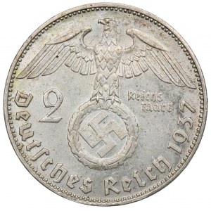 Deutschland, Drittes Reich, 2 Mark 1937 Hindenburg