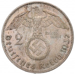 Deutschland, Drittes Reich, 2 Mark 1937 Hindenburg