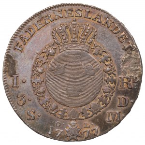 Sweden, 1 Riksdaler=3 Daler 1777