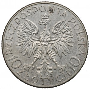 II RP, 10 Zloty 1932 ZZM Kopf einer Frau