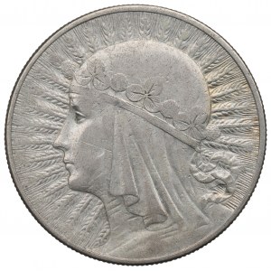 II RP, 10 Zloty 1933 Kopf einer Frau