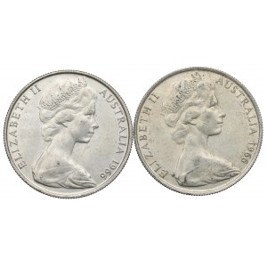 Austrália, sada 50 centov 1966