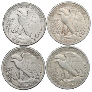 USA, sada 1/2 dolára 1940-45