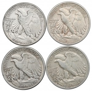 USA, Zestaw 1/2 dolara 1940-45