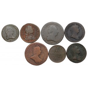 Austro-Węgry, Zestaw monet miedzianych