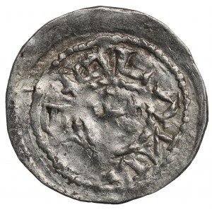 Boleslaw III. der Wrymouth, Krakau, Denar, Herzog und Bischof, OHNE Ornamente - ex.PCGS MS62