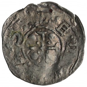 Boleslaw III. von Wrymouth, Krakau, Denar, Fürst auf dem Thron, ohne DVCIS - selten