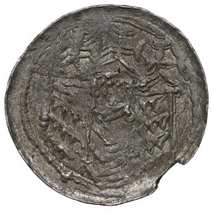 Boleslaw III. von Wrymouth, Krakau, Denar, Fürst mit Speer, ohne Ornamente und LOKI - RARE