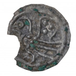 Kujawy(?), brakteat guziczkowy II poł. XIII w. PTAK w lewo - rzadki