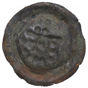 Ostpommern, Swietopel II. der Große (1220-1266), Brakteat, Arm mit Wimpel nach links - selten